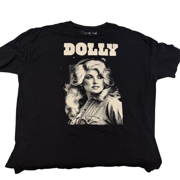 Dolly Parton T-Shirt Black Graphic Tee Country Music Legend Vintage Style 3XL - Picture 1 of 4